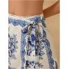 image:imageMakeMeChic Womens Summer Tropical Print High Waisted Shorts Wide Leg Boho Vacation SkortsBoho Light Blue