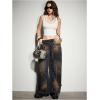 image:imageMakeMeChic Womens Y2k Grommet Eyelet Halter Tank Tops Going Out Backless Sleeveless Tops Basic Cami Crop StreetwearWhite