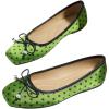 image:imageMakeMeChic Womens Bow Knot Polka Dots Flat Shoes Beaded Closed Toe Ballet Spring Summer FlatsGreen