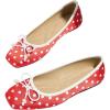 image:imageMakeMeChic Womens Bow Knot Polka Dots Flat Shoes Beaded Closed Toe Ballet Spring Summer FlatsRed