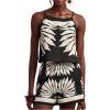 image:imageMakeMeChic Womens Summer Vacation Outfit 2 Piece Set Boho Cami Crop Tops Shorts SetMulticolor