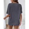 image:imageMakeMeChic Womens Maternity 2 Piece Outfits Pajamas Lounge Sets Summer Short Sleeve Rib Knit Tee Top and Short Mama ClothesGrey a