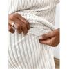 image:imageMakeMeChic Womens Maternity 2 Piece Outfits Pajamas Lounge Sets Summer Short Sleeve Rib Knit Tee Top and Short Mama ClothesWhite