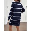 image:imageMakeMeChic Womens Maternity Dresses Set 2 Piece Outfits Striped Crew Neck T Shirt and Cami Dress Lounge SetsBlue