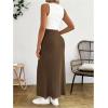 image:imageMakeMeChic Womens Maternity Summer Two Piece Set Sleeveless Tank Tops and Midi Skirt Rib Knit Casual OutfitBrown