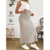 image:imageMakeMeChic Womens Maternity Summer Two Piece Set Sleeveless Tank Tops and Midi Skirt Rib Knit Casual OutfitMulticolor