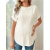 image:imageMakeMeChic Womens Maternity Textured T Shirt Summer Work Pregnancy Nursing Tops Crew Neck Short Sleeve TeesApricot Solid
