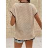 image:imageMakeMeChic Womens Maternity Textured T Shirt Summer Work Pregnancy Nursing Tops Crew Neck Short Sleeve TeesKhaki