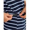 image:imageMakeMeChic Womens Summer Maternity 2 Piece Striped Outfits Pregnancy Casual Cami Top and Shorts SetsDusty Blue