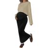 image:imageMakeMeChic Womens Maternity 2 Piece Outfits Sleeveless Long Cami Dress and Crop Tops SetMulticolor