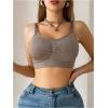 image:imageMakeMeChic Womens 3 Pack Maternity Nursing Bra Wireless Ruched Comfy Breastfeeding BralettesMulticolor