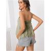 image:imageMakeMeChic Womens Maternity Summer Cute Tank Tops Spaghetti Strap Ruffle Hem Sleeveless Pregnancy CamisoleLight Green