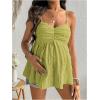 image:imageMakeMeChic Womens Maternity Summer Cute Tank Tops Spaghetti Strap Ruffle Hem Sleeveless Pregnancy CamisoleMustard Yellow