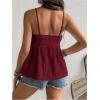 image:imageMakeMeChic Womens Maternity Summer Cute Tank Tops Spaghetti Strap Ruffle Hem Sleeveless Pregnancy CamisoleRed