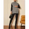 image:imageMakeMeChic Womens Maternity Sweater Vest Mock Neck Tie Side Sleeveless Pregnancy Knit TopGrey