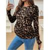 image:imageMakeMeChic Womens Maternity Shirts Cheetah Pregnancy Top Leopard Fall Maternity Clothes