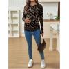 image:imageMakeMeChic Womens Maternity Shirts Cheetah Pregnancy Top Leopard Fall Maternity Clothes
