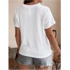 image:imageMakeMeChic Womens Maternity T Shirt Floral Crew Neck Short Sleeve Split Pregnancy TopsWhite