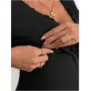 image:imageMakeMeChic Womens Maternity T Shirts Wrap V Neck Tie Side Short Sleeve Nursing TopsBlack