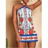 image:imageMakeMeChic Womens Halter Dresses Summer Beach Backless Tropical Vacation Caribbean Outfits Boho Mini DressesBlue Floral