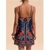 image:imageMakeMeChic Womens Halter Dresses Summer Beach Backless Tropical Vacation Caribbean Outfits Boho Mini DressesMulticolor Boho