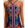 image:imageMakeMeChic Womens Halter Dresses Summer Beach Backless Tropical Vacation Caribbean Outfits Boho Mini DressesMulticolor Boho