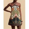 image:imageMakeMeChic Womens Halter Dresses Summer Beach Backless Tropical Vacation Caribbean Outfits Boho Mini DressesMulticolor D