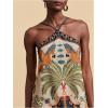 image:imageMakeMeChic Womens Halter Dresses Summer Beach Backless Tropical Vacation Caribbean Outfits Boho Mini DressesMulticolor D