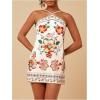 image:imageMakeMeChic Womens Halter Dresses Summer Beach Backless Tropical Vacation Caribbean Outfits Boho Mini DressesMulticolor E