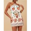 image:imageMakeMeChic Womens Halter Dresses Summer Beach Backless Tropical Vacation Caribbean Outfits Boho Mini DressesMulticolor E