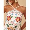 image:imageMakeMeChic Womens Halter Dresses Summer Beach Backless Tropical Vacation Caribbean Outfits Boho Mini DressesMulticolor E