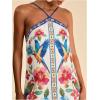 image:imageMakeMeChic Womens Halter Dresses Summer Beach Backless Tropical Vacation Caribbean Outfits Boho Mini DressesMulticolor F