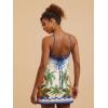 image:imageMakeMeChic Womens Halter Dresses Summer Beach Backless Tropical Vacation Caribbean Outfits Boho Mini DressesMulticolor Floral