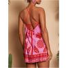 image:imageMakeMeChic Womens Halter Dresses Summer Beach Backless Tropical Vacation Caribbean Outfits Boho Mini DressesPink