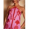 image:imageMakeMeChic Womens Halter Dresses Summer Beach Backless Tropical Vacation Caribbean Outfits Boho Mini DressesPink