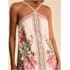 image:imageMakeMeChic Womens Halter Dresses Summer Beach Backless Tropical Vacation Caribbean Outfits Boho Mini DressesPink and White