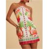 image:imageMakeMeChic Womens Halter Dresses Summer Beach Backless Tropical Vacation Caribbean Outfits Boho Mini DressesRed and White