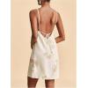 image:imageMakeMeChic Womens Halter Dresses Summer Beach Backless Tropical Vacation Caribbean Outfits Boho Mini DressesWhite