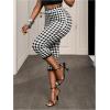 image:imageMakeMeChic Womens Polka Dots Capri Pants Elastic High Waisted Cropped LeggingsBlack