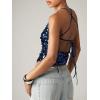 image:imageMakeMeChic Womens Sequin Tops Sparkly Glitter Halter Tank Tops V Neck Open Back Y2k Summer Party Concert OutfitsBlue