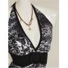 image:imageMakeMeChic Womens Summer Cheetah Print Backless Halter Tops Cowboy Chic Sleeveless Tie Crop TopsGrey