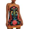 Multicolor Black Floral
