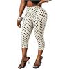 image:imageMakeMeChic Womens Polka Dots Capri Pants Elastic High Waisted Cropped LeggingsApricot