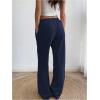 image:imageMakeMeChic Womens Baggy Sweatpants Y2k Wide Leg Pants Track Pants Lounge Bottoms StreetwearBlue