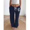 image:imageMakeMeChic Womens Baggy Sweatpants Y2k Wide Leg Pants Track Pants Lounge Bottoms StreetwearBlue