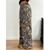 image:imageMakeMeChic Womens Camo Wide Leg Sweatpants Drawstring Low Rise Baggy Y2k Athletic PantsArmy Green