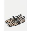 image:imageMakeMeChic Womens Lace Mesh Ballet Flats Shoes Square Closed Toe Shoes Breathable Summer FlatsApricot