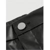 image:imageMakeMeChic Womens Leather Pants High Waist Wide Leg Pants Elastic Straight Party Trousers with PocketsBlack