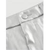 image:imageMakeMeChic Womens Leather Pants High Waist Wide Leg Pants Elastic Straight Party Trousers with PocketsSilver