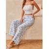 image:imageMakeMeChic Womens Pajama Pants Starfish Seashell Print Straight Leg Summer Boho TrousersBlue
